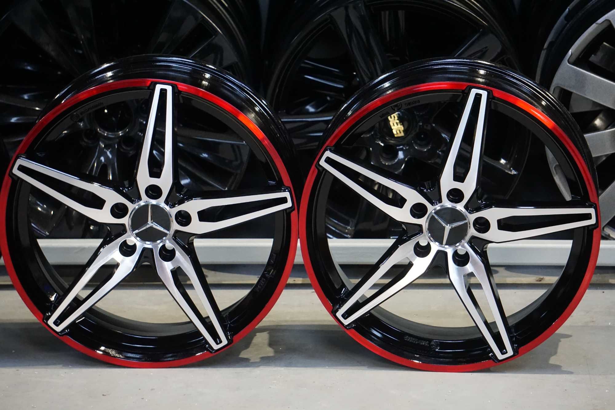 Alufelgi Carmani 5x112 7,5Jx18 et52 cb66,6mm wyjatkowe! candy red cnc!
