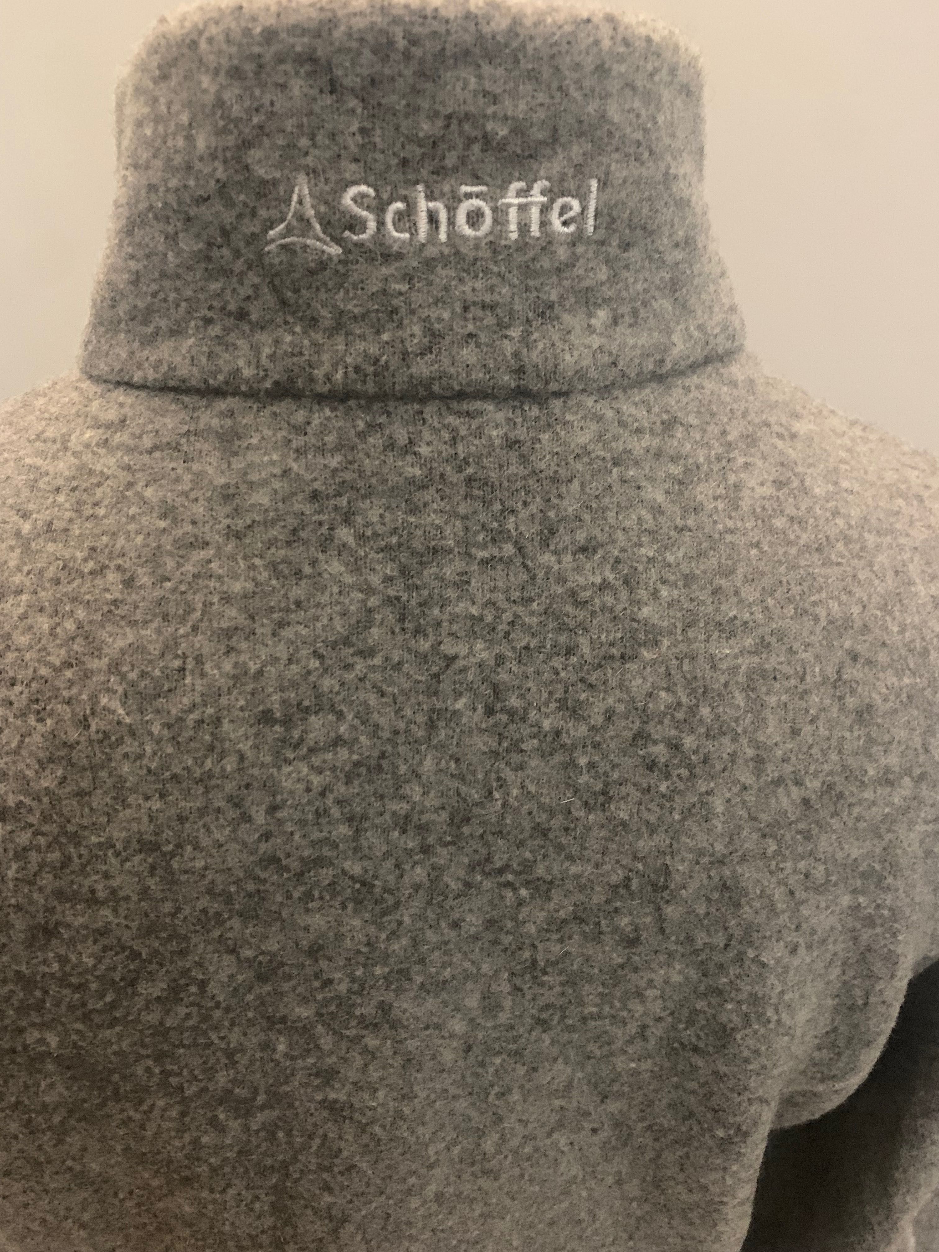 Schöffel, szara markowa damska logowana ciepła bluza, wełna L/XL