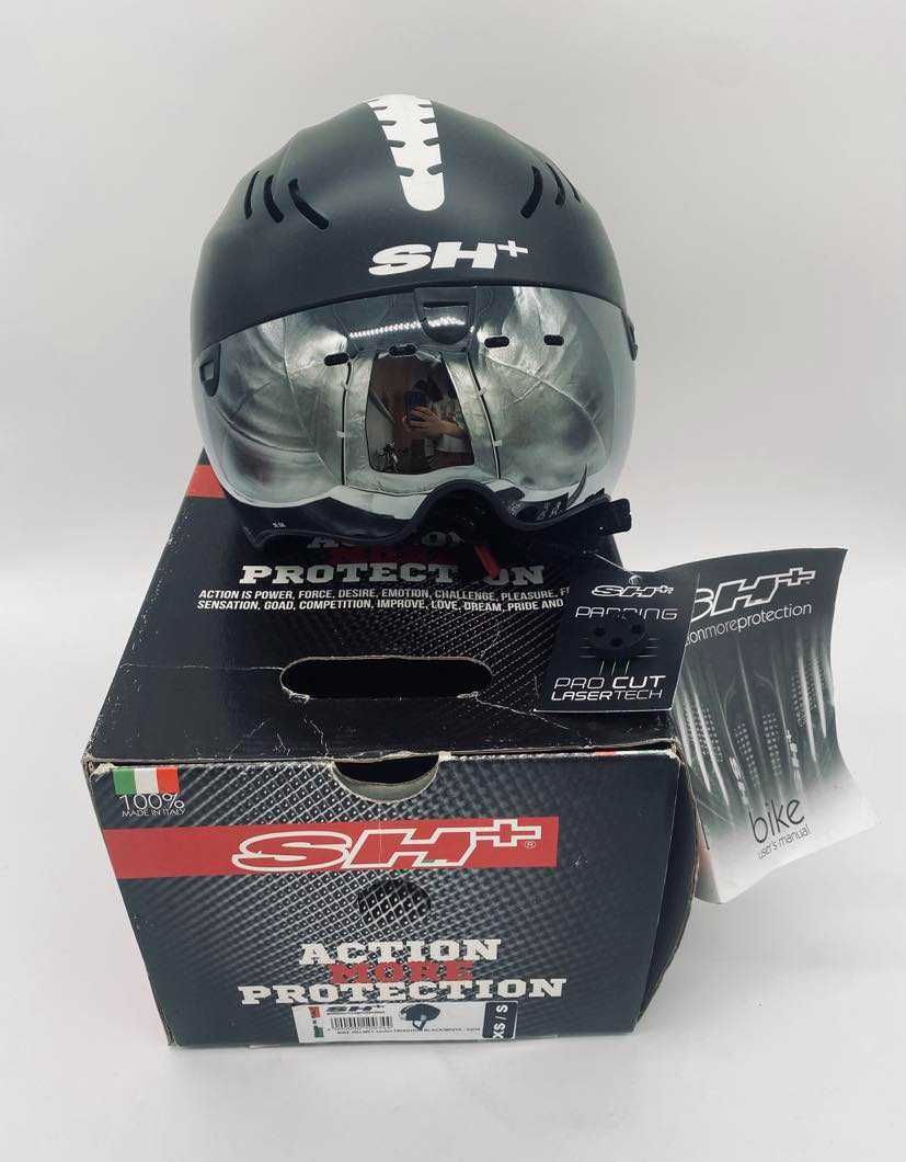 Kask rowerowy SH+ TriAghon XS/S aerodynamiczny - triathlon, czasówka