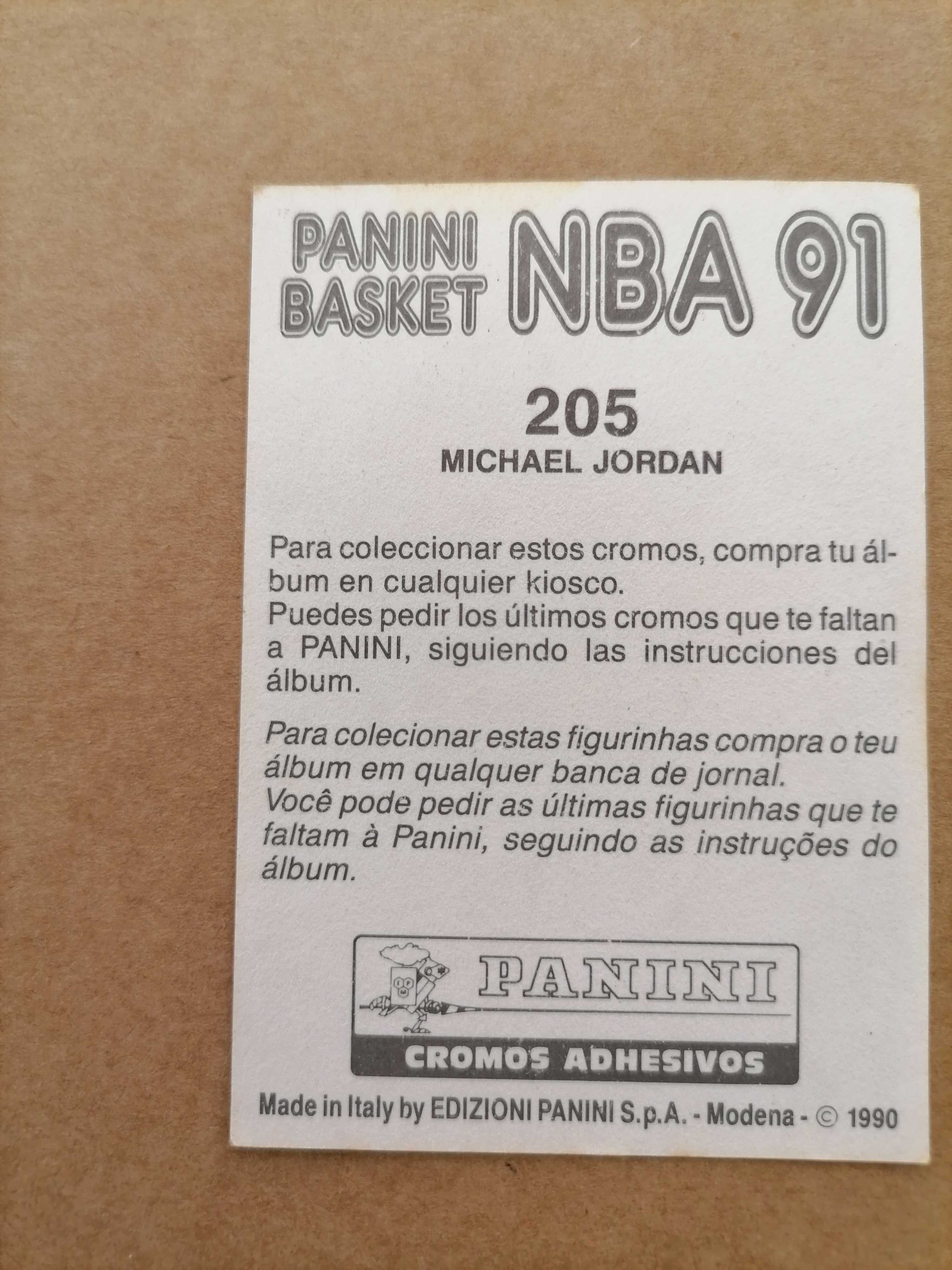 Cromo NBA 91 MICHAEL JORDAN - Nº 205 PANINI