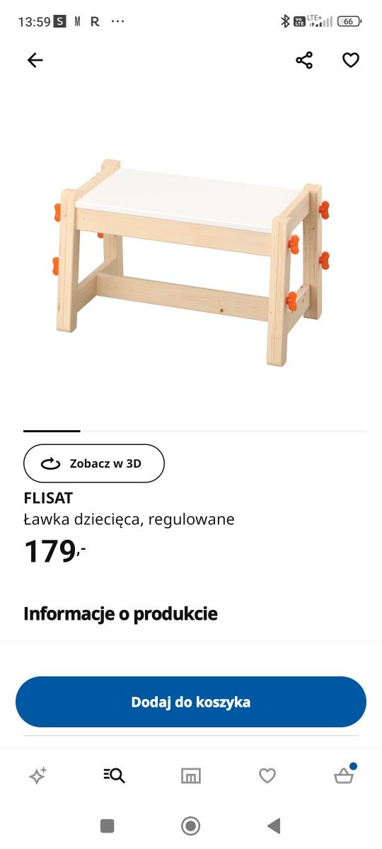 Ikea FLISAT biurko + krzesło, rosnące z dzieckiem. Komplet!