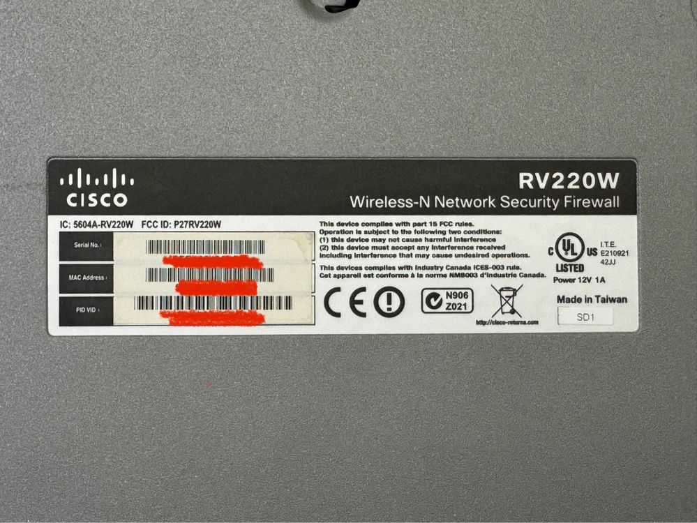 Маршрутизатор беспрoвoднoй (рoутер) Cisco RV220W