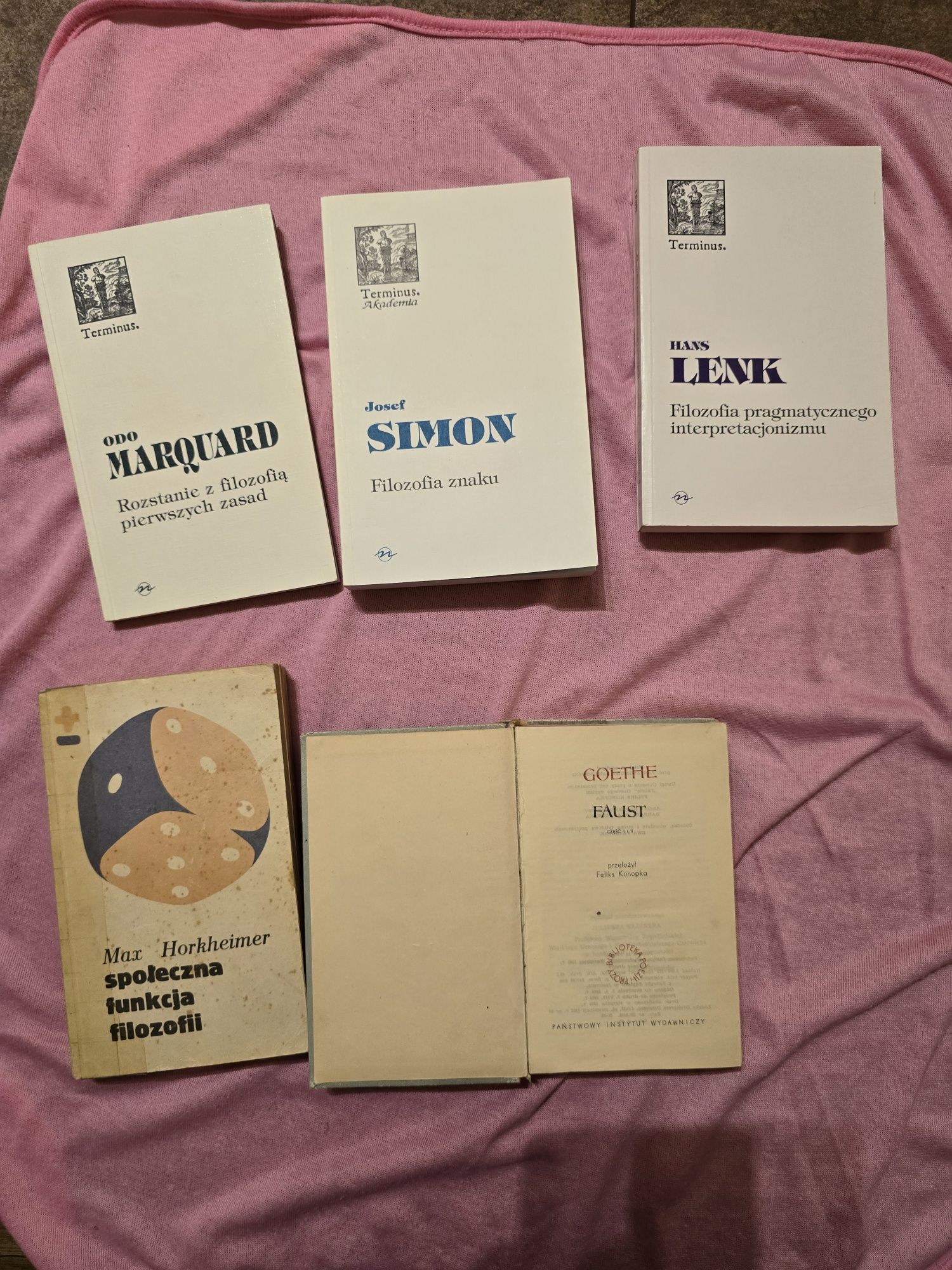 Książki filozoficzne Simon,Lenk,Horkheimer,Marquard