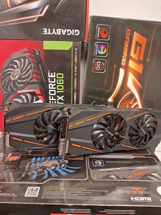 Видеокарта КАКНОВАЯ Gigabyte GTX 1060 6GB гарантия пломба другие карты