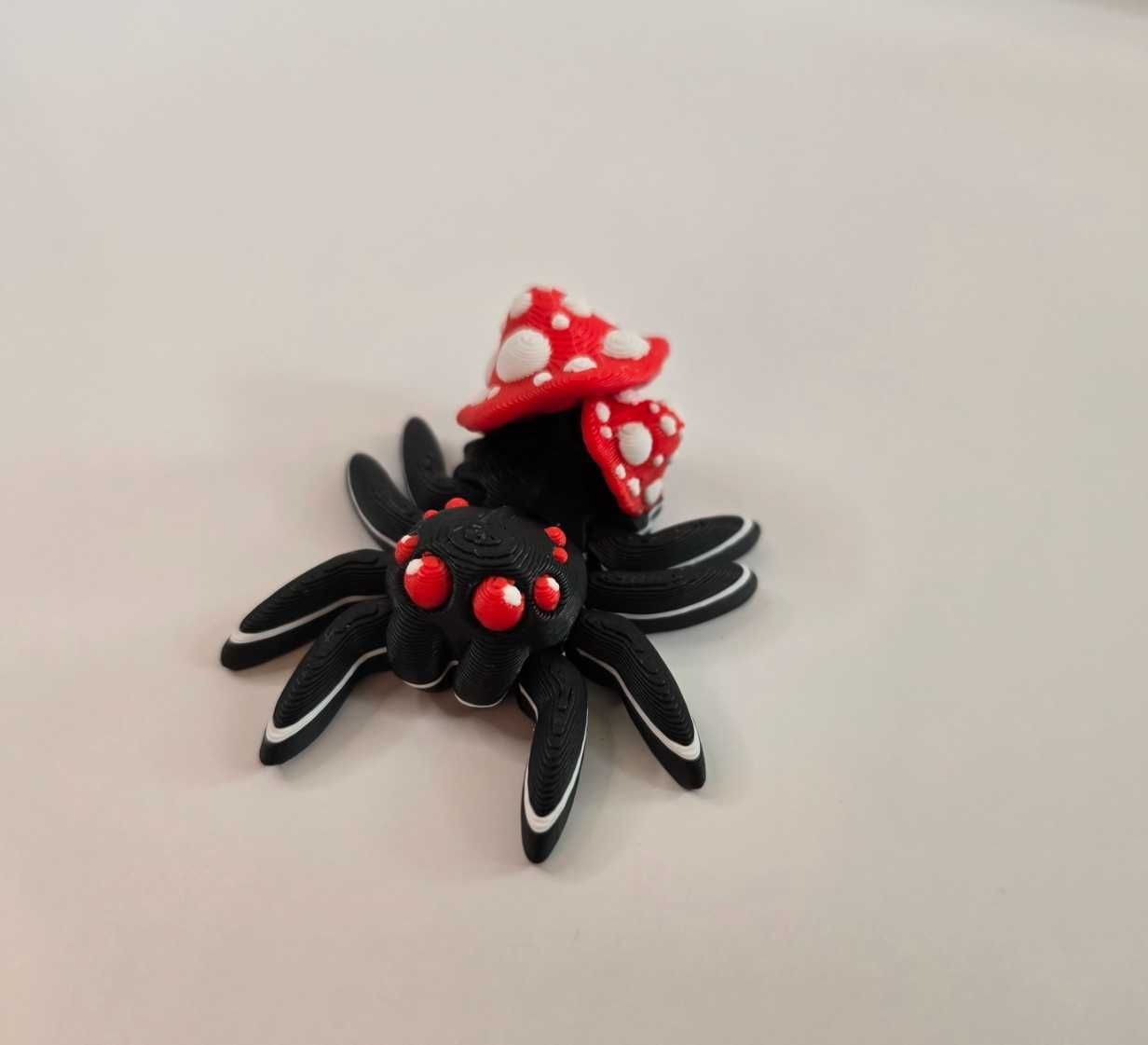 Grzybopająk — Figurka pająka, ruchome kończyny — Halloween — Druk 3D