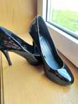 Sapato alto, preto, Nº 38