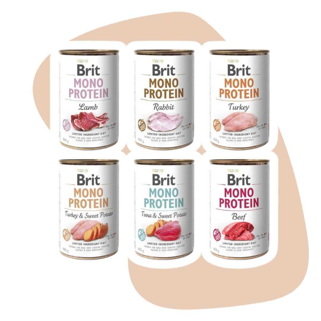 Brit Mono Protein Mix smaków 18x400g Monoproteinowa