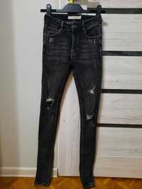 Spodnie jeans czarne rozmiar xs (34)
