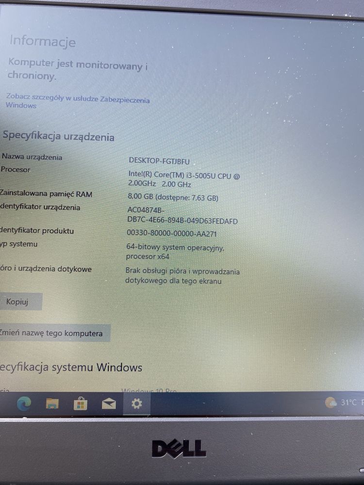 Dell 3350 i3 5-gen / 4GB RAM / SSD 128GB / Windows 10 / HDMI