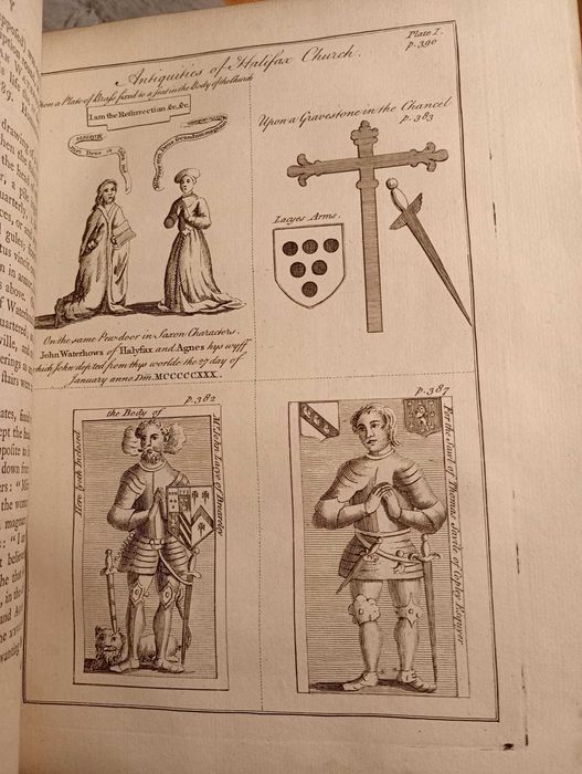 Starodruk 1775 Historia Parafii Halifax - Rycerze - Druidzi - Ryciny