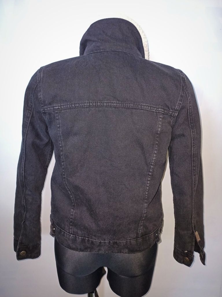 Bershka kurtka jeansowa kożuch męska r.XS