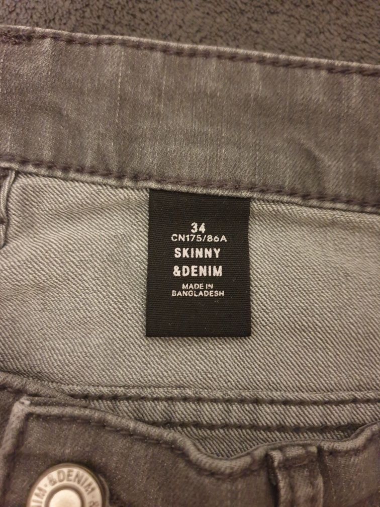 Szare jeansy H&M