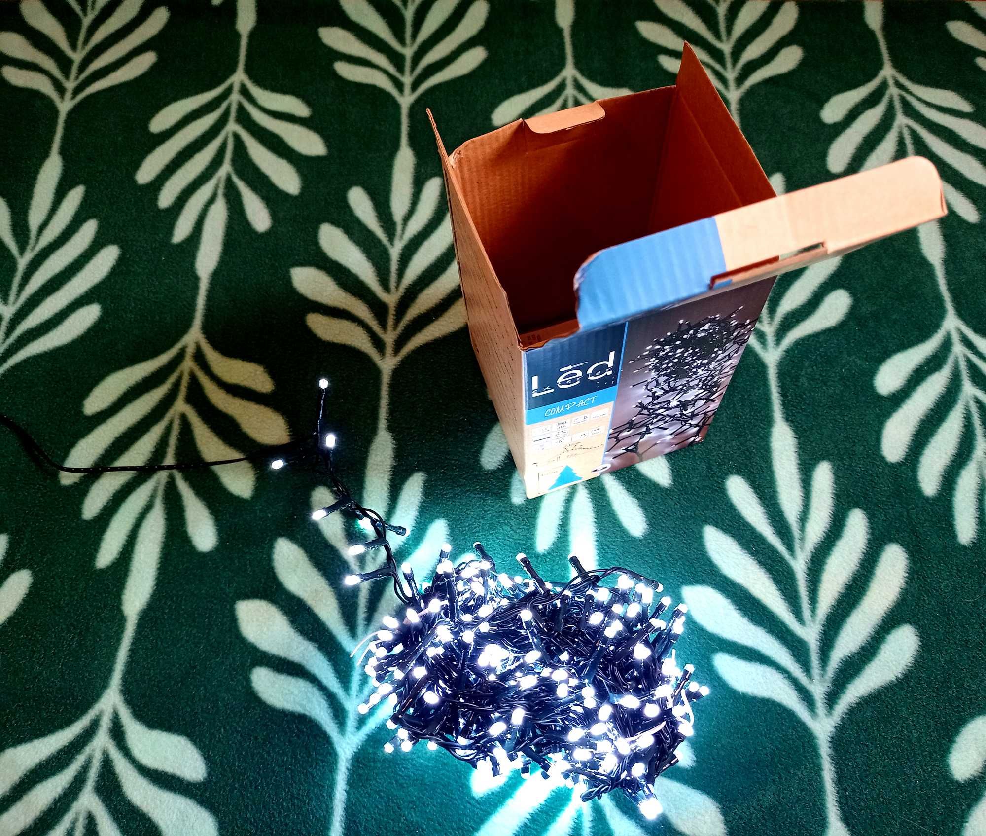 Luzes de Natal Brancas 350 LEDs 8 Sequências