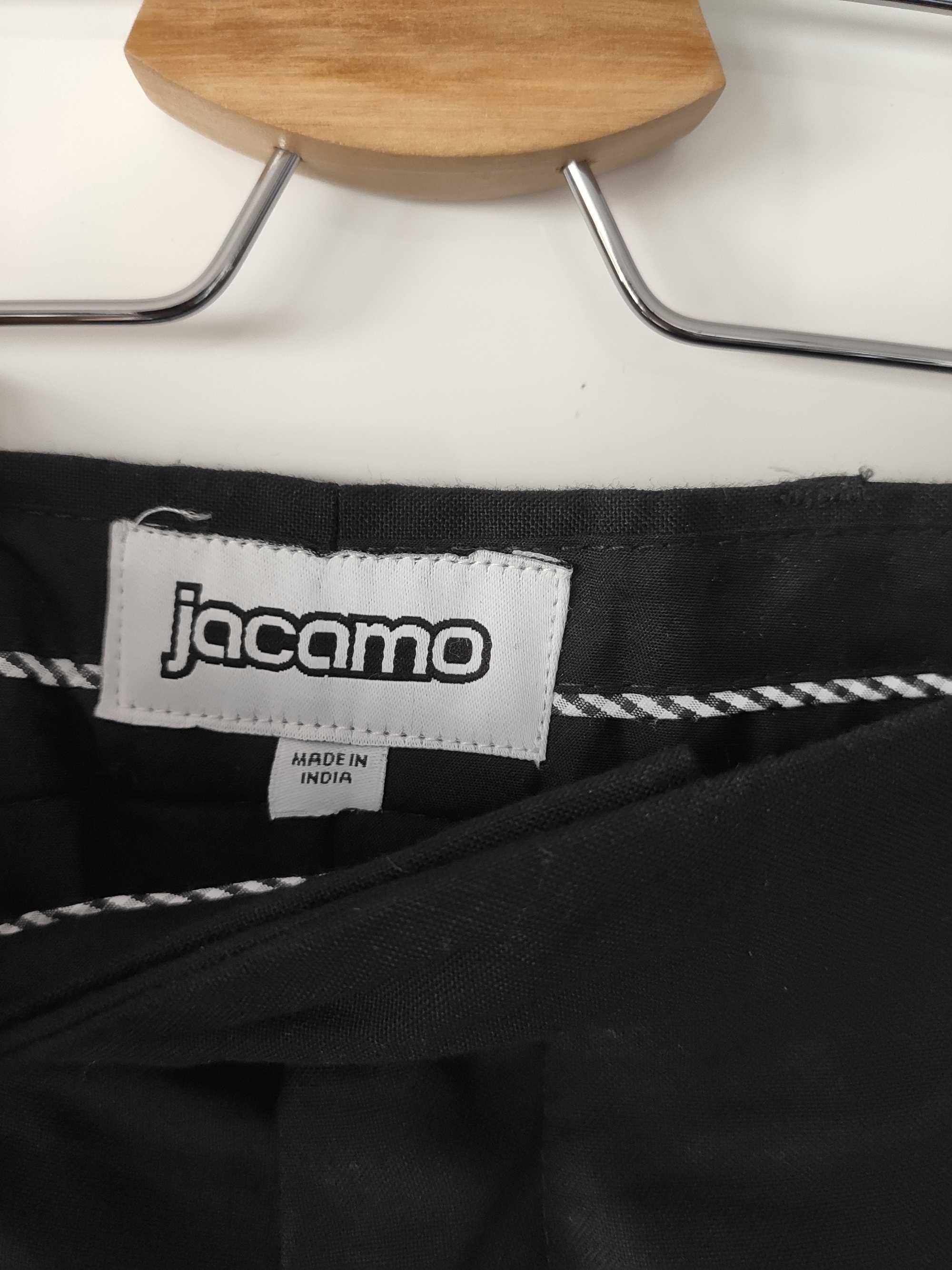 Czarne eleganckie spodnie męskie Jacamo rozmiar 4XL