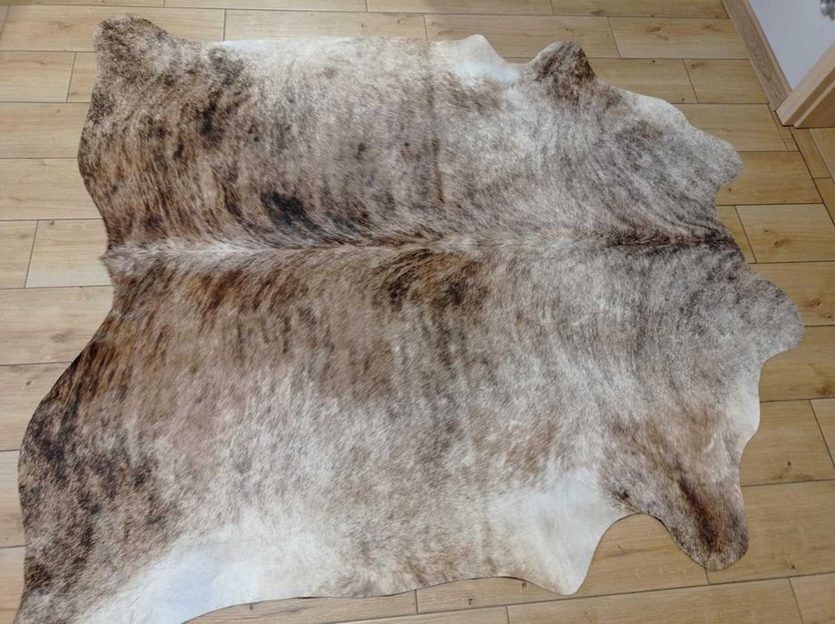 Dywan SKÓRA BYDLĘCA Tygrys beżowo-brązowy Krowa skóra naturalna