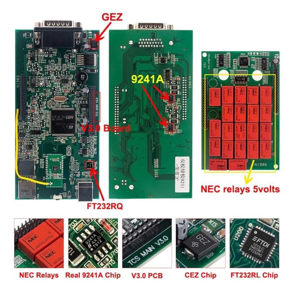 Мультимарочний сканер AutoCom CDP+ Bluetooth/USB (двухплатний) ТОП