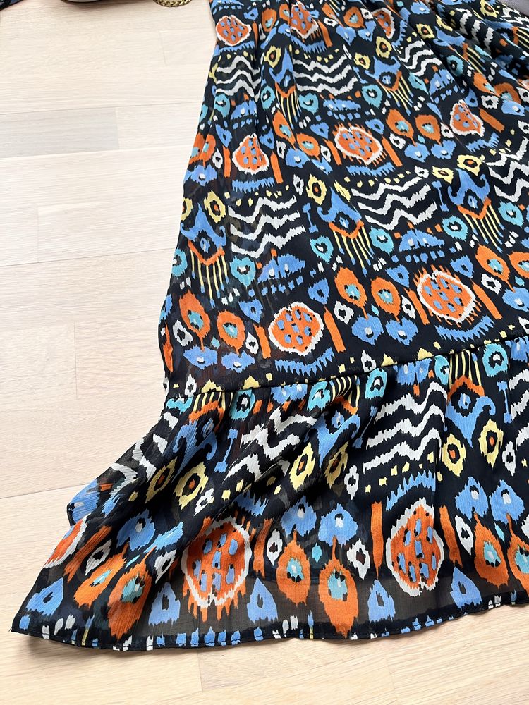 Sukienka maxi na wiosnę, na lato, dress, z falbanką, 42/XL, Panaline