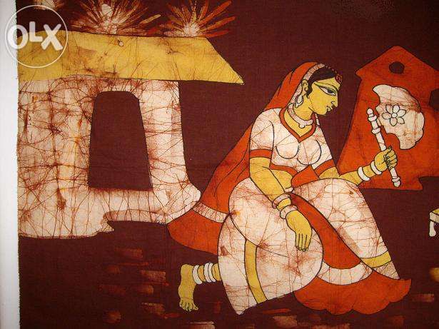 Batik indiano sobre algodão