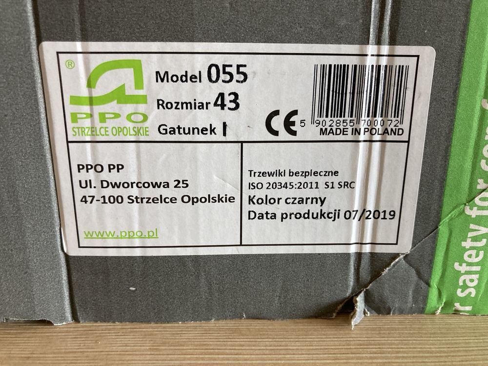 Obuwie robocze bezpieczne PPO PP model 055