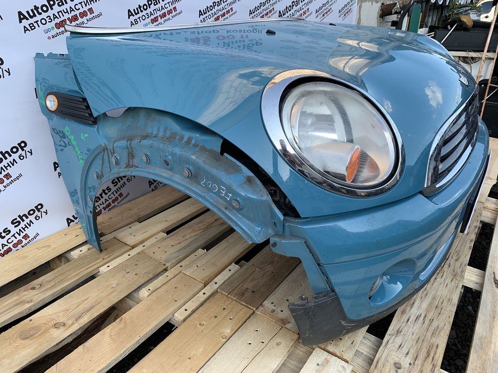 Mini One 1 Hatch cooper морда комплектна капот бампер фари Міні Мини