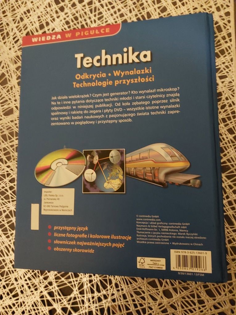 Książka "Technika.Odkrycia.Wynalazki-wiedza w pigułce'