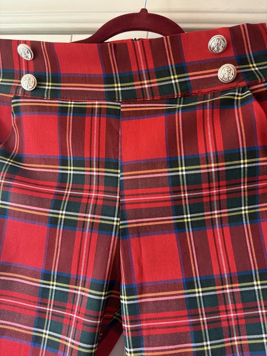 Spodnie damskie w kratę