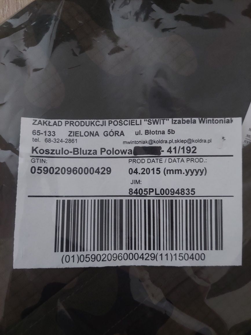 Koszulo bluza polowa wzór 304/MON