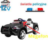 +MEGAFON +Światła Samochód policyjny AUTO na akumulator GT policja