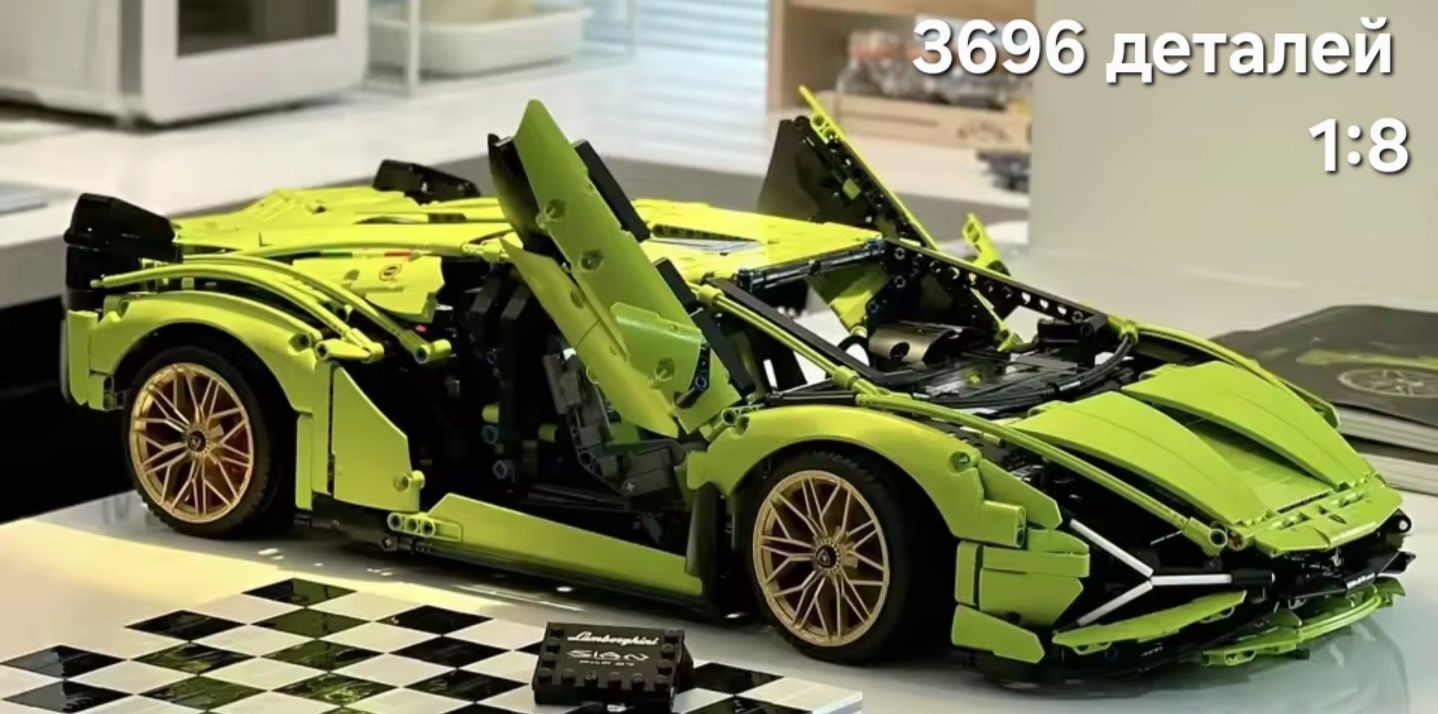 Конструктор машина Technic Lamborghini Sian 3696 деталей, масштаб 1:8