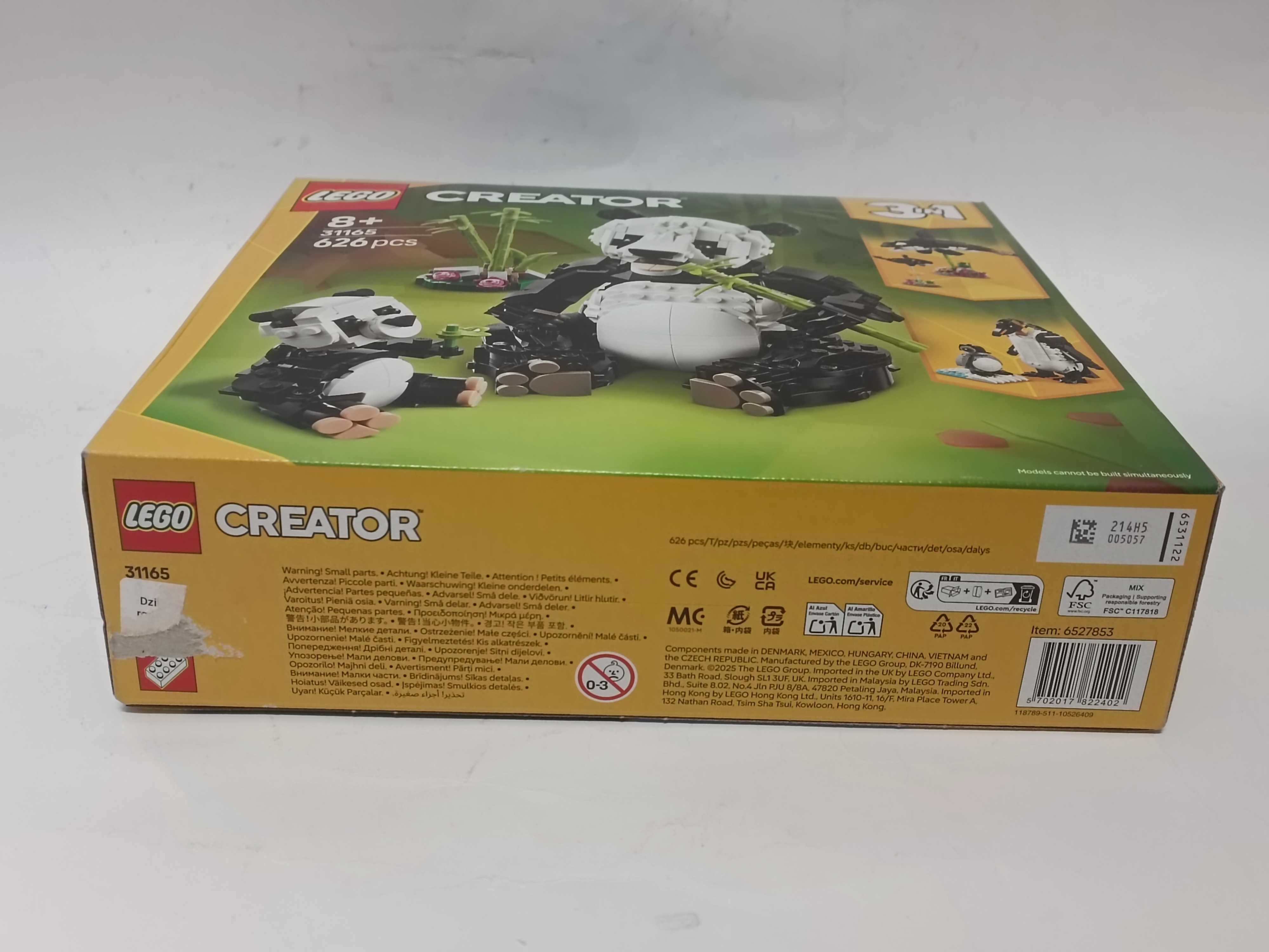 Lego Creator 31165 Dzikie Zwierzęta Rodzina Pand 3W1 500/06/25s