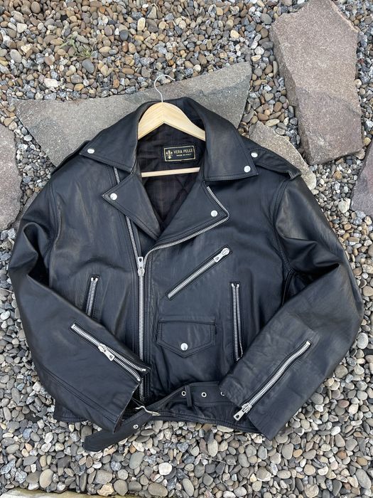 100% Шкіра чоловіча куртка косуха шкіряна чорна schott