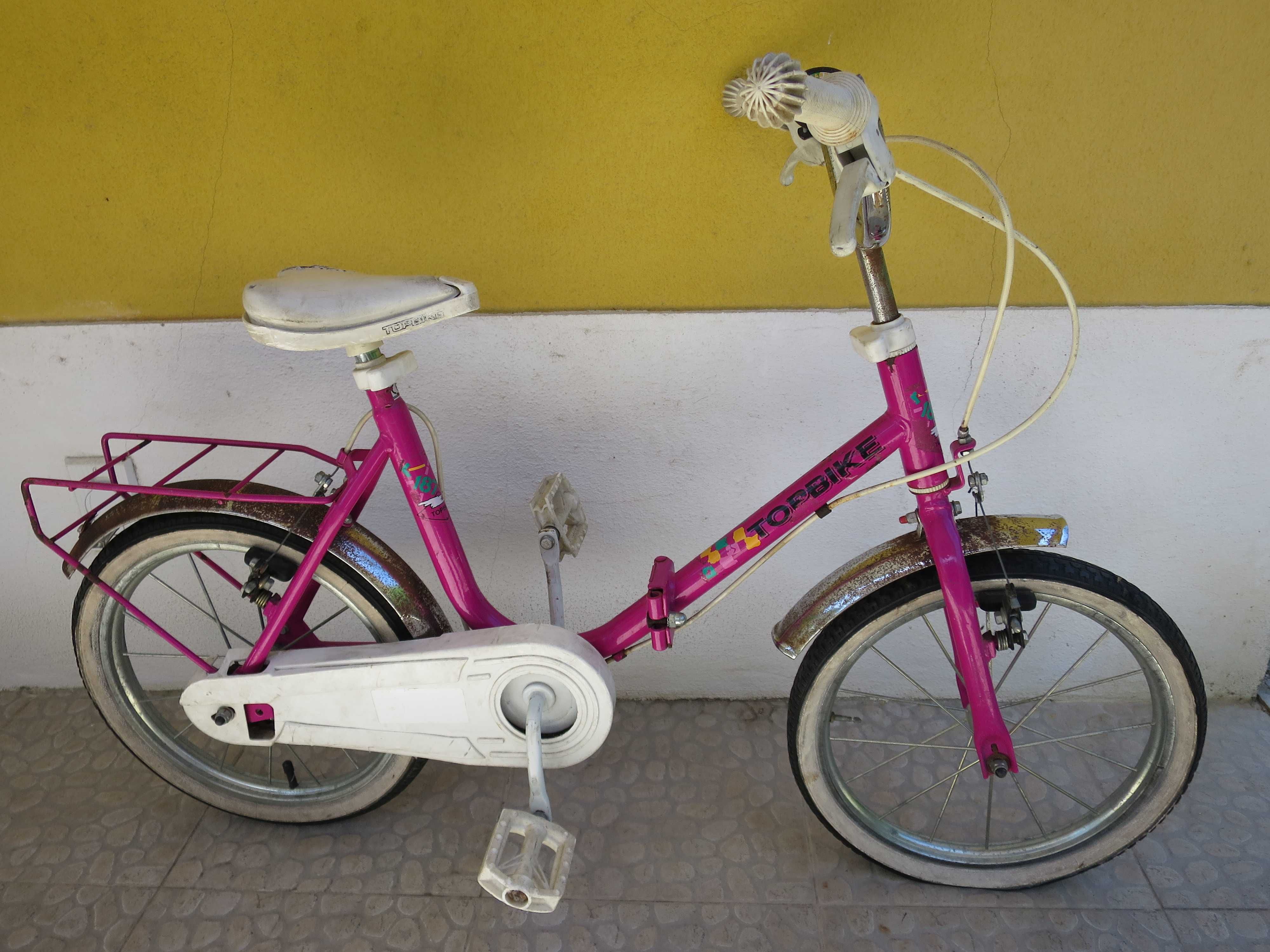 Bicicleta dobrável menina Topbike roda 16 criança