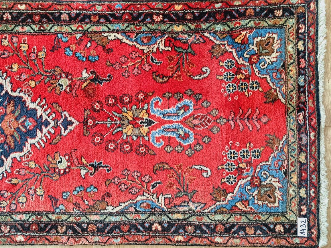 Irański ręcznie tkany wełniany chodnik Tabriz 85x410cm