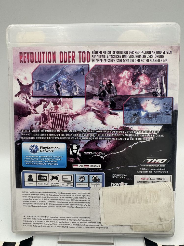 Red Faction Guerrilla Ps3 Gwarancja
