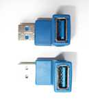 Adapter Złączki kątowe 90° USB 3.0 Męski/Żeński