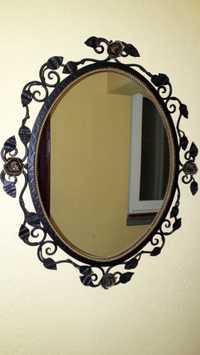 Espelho antigo 50×60 ferro trabalhado