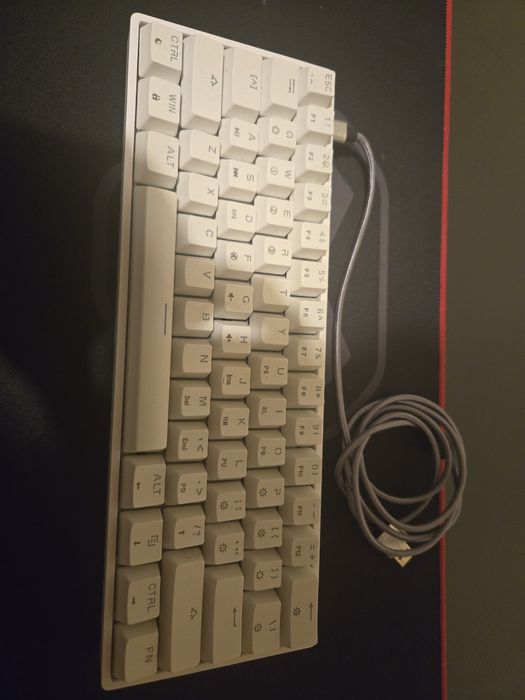 Teclado mecânico gk61 switch yellow