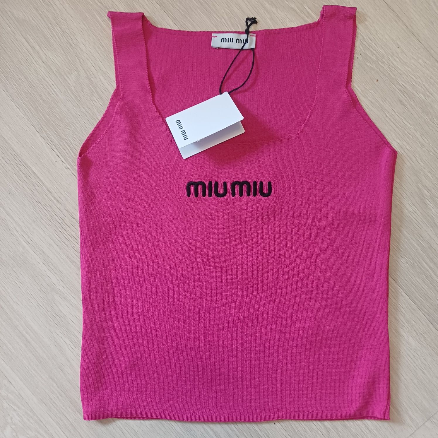 Koszulka na ramiączkach Miu miu