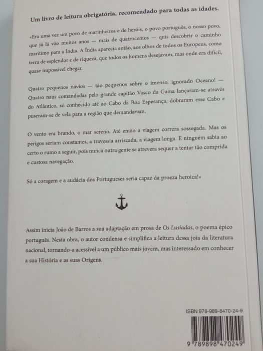 PNL - Os Lusíadas 9º ano - contado em prosa por João de Barros