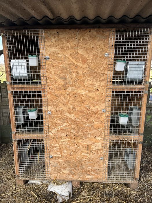 Klatka na króliki z wyposażeniem