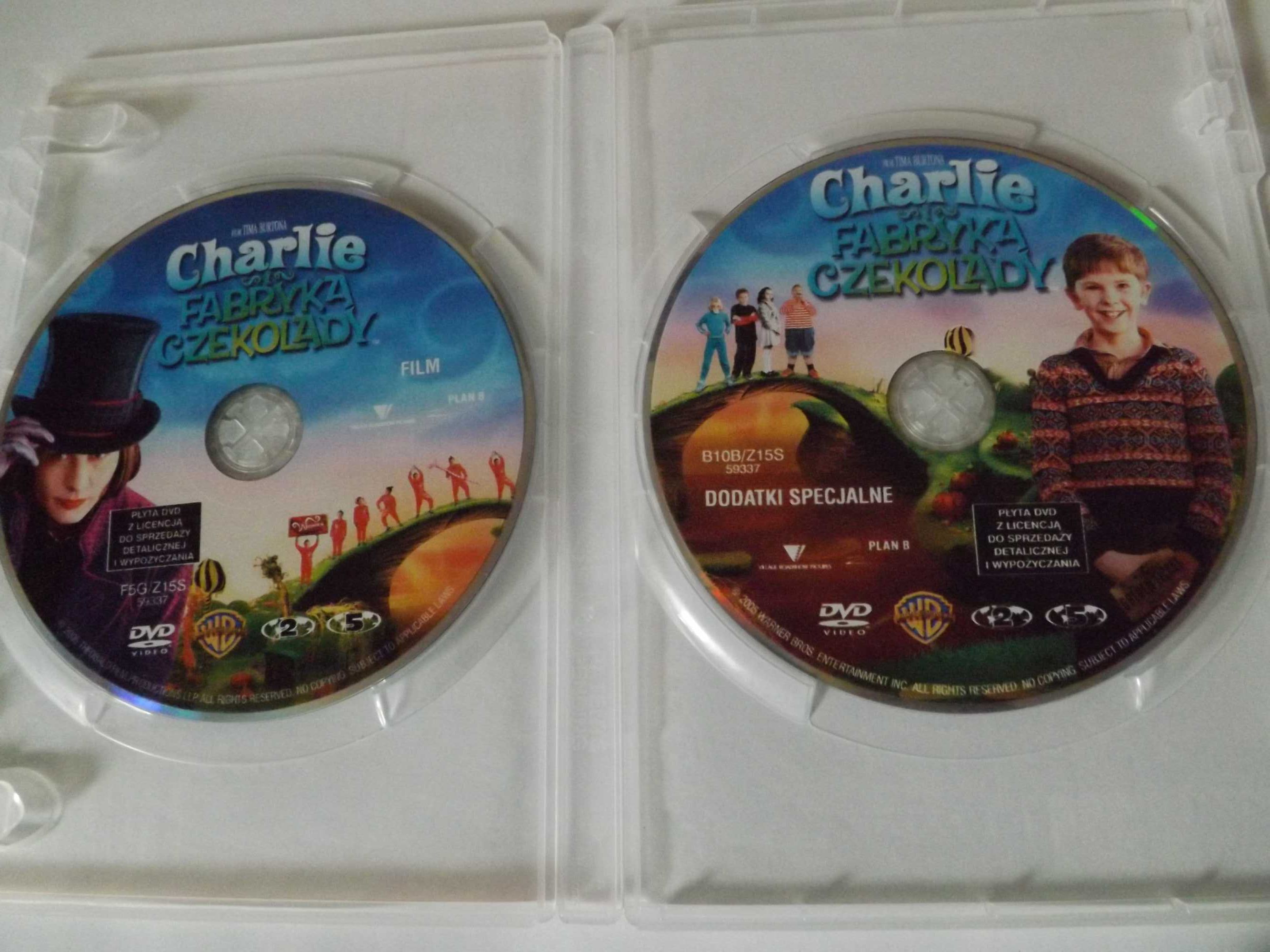 Charlie i Fabryka czekolady  2 dvd  Wonka film bajka magia kina