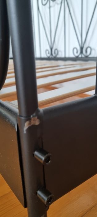 Łóżko metalowe czarne IKEA
