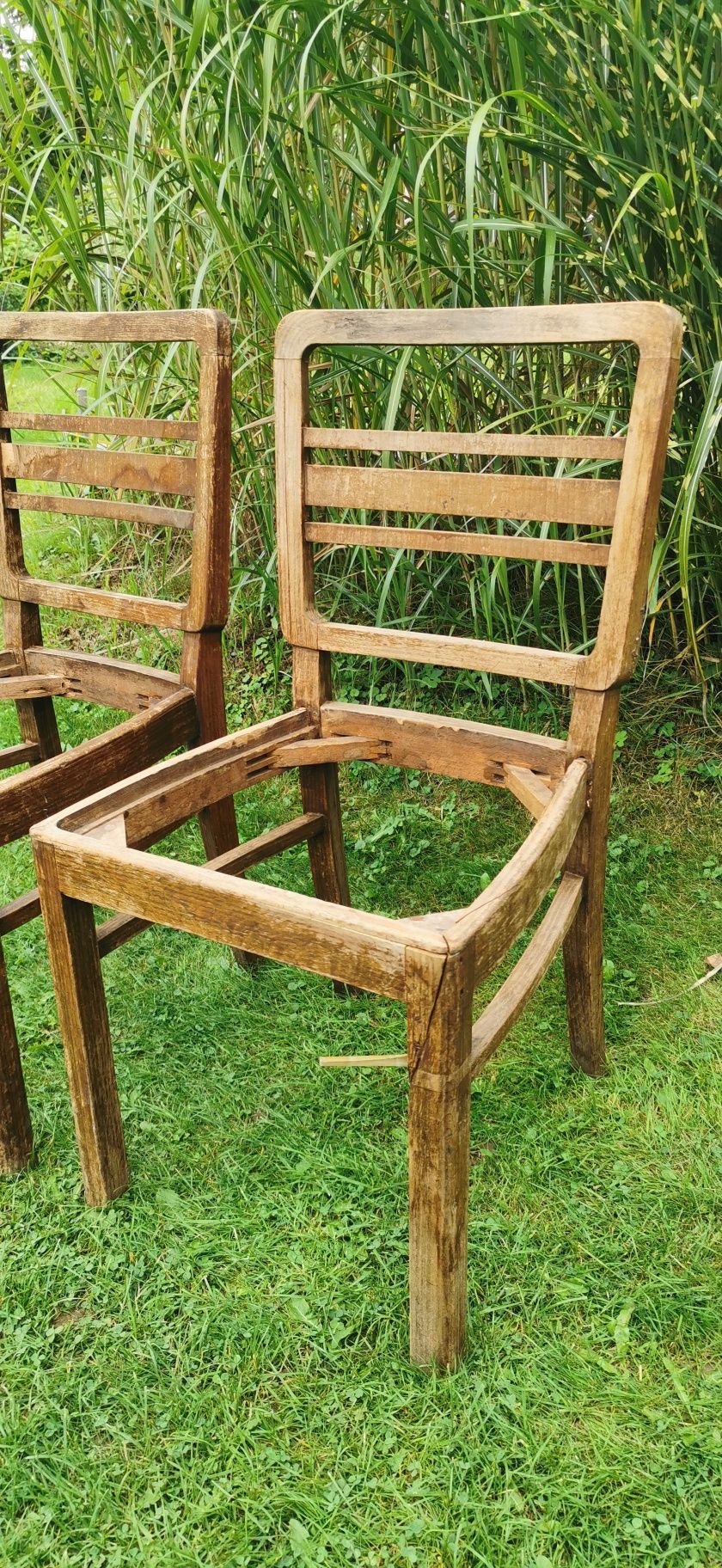 Krzesła z drewna bukowego Art Deco