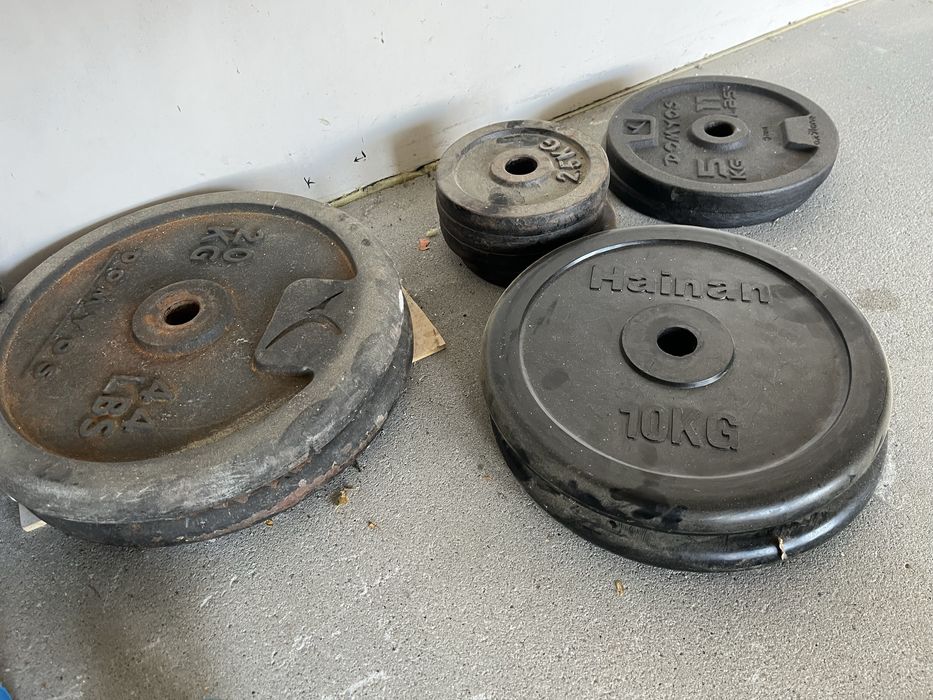 Sztanga 180 cm zapinki obciążenia talerze ketell 12 kg