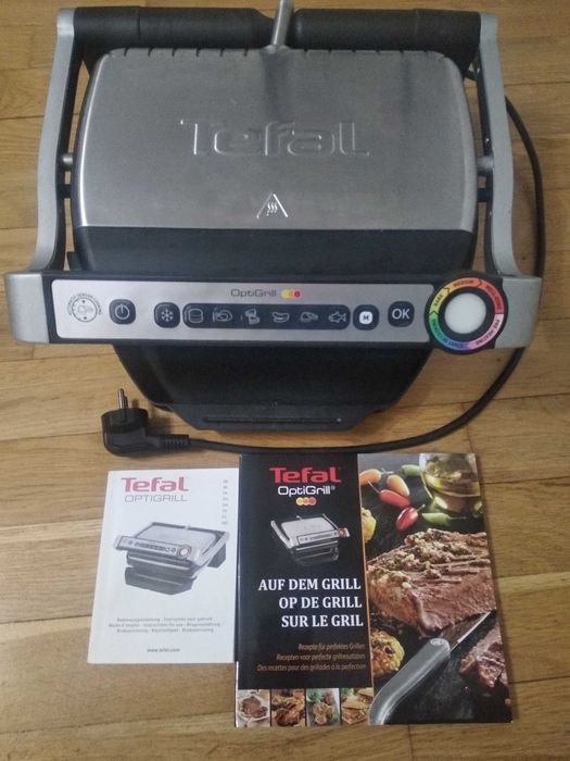 Tefal Optigrill Тефаль гриль тостер барбекю сенсор 2кВт 36х36см