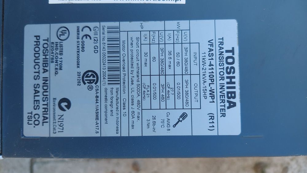 Falownik Toshiba VFAS1-4110PL