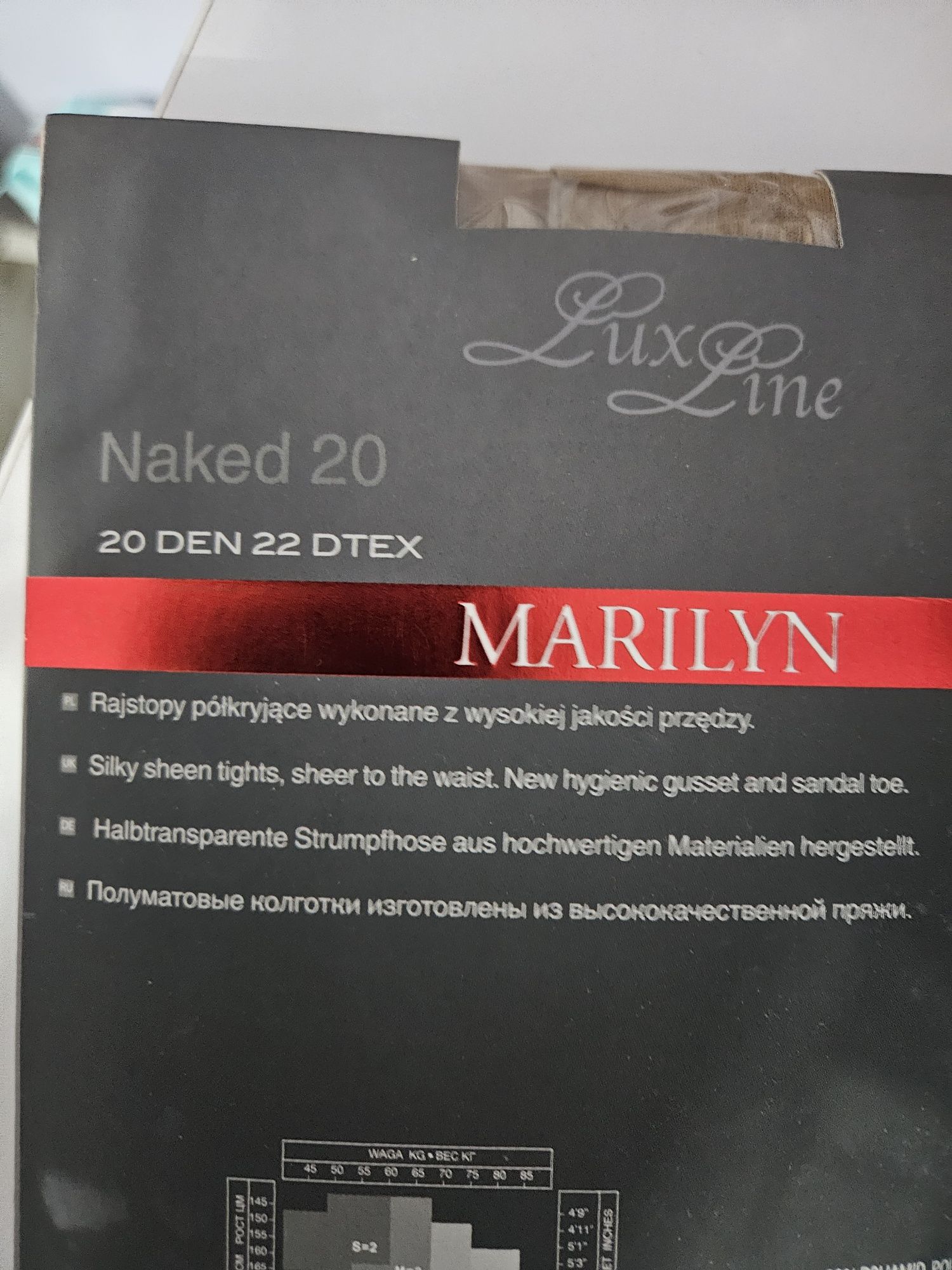 Marylin LuxLine/Naked20+3 sztuki Gatta Good Bye Cellulite/4 pary/