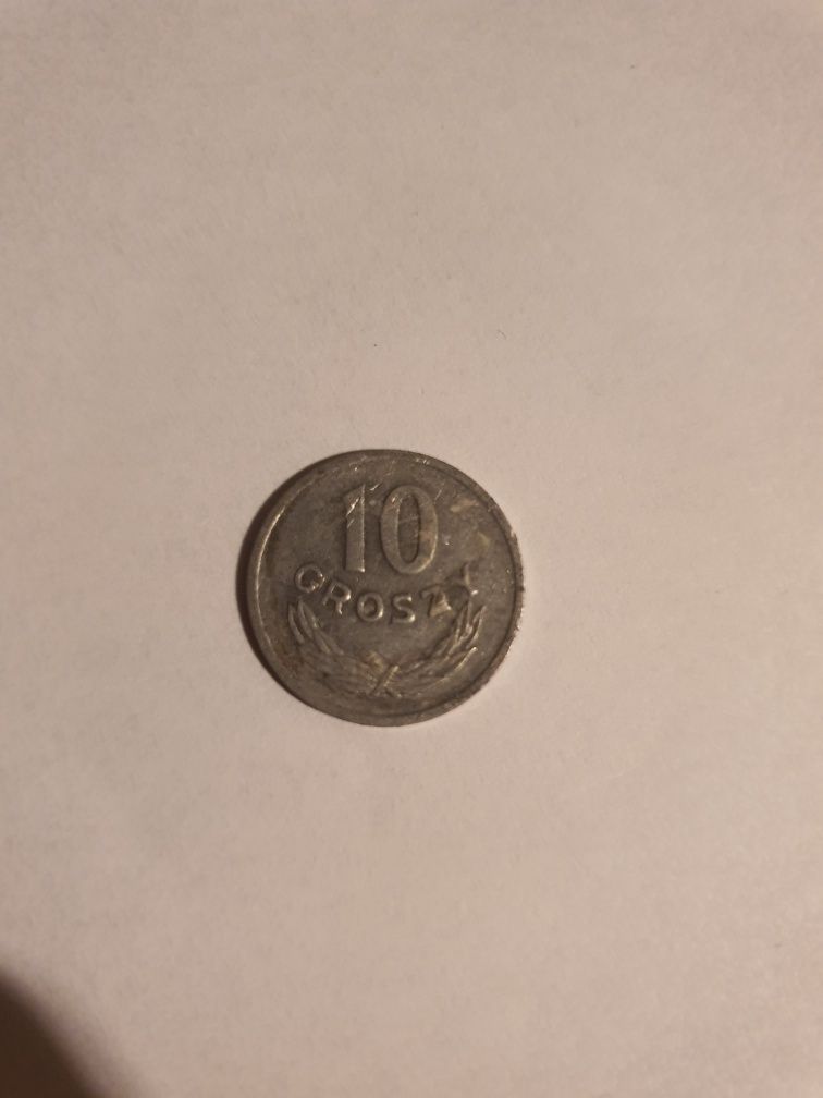 10 groszy 1965r ze znakiem mennicy