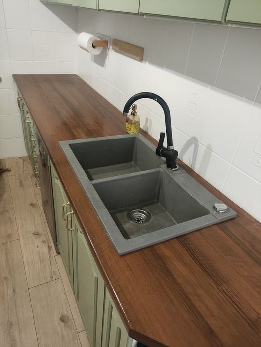 Blat kuchenny laminowany 293cm 165cm zlew granitowy dwukomorowy