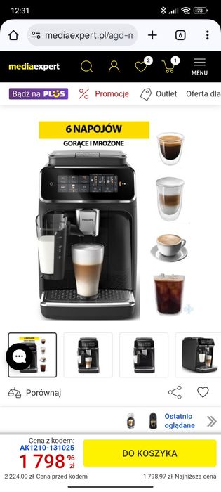 Ekspres ciśnieniowy PHILLiPS EP3341/50